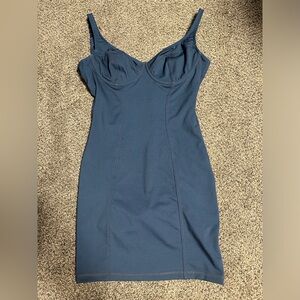 Sz L, popilush bodycon jean style mini dress